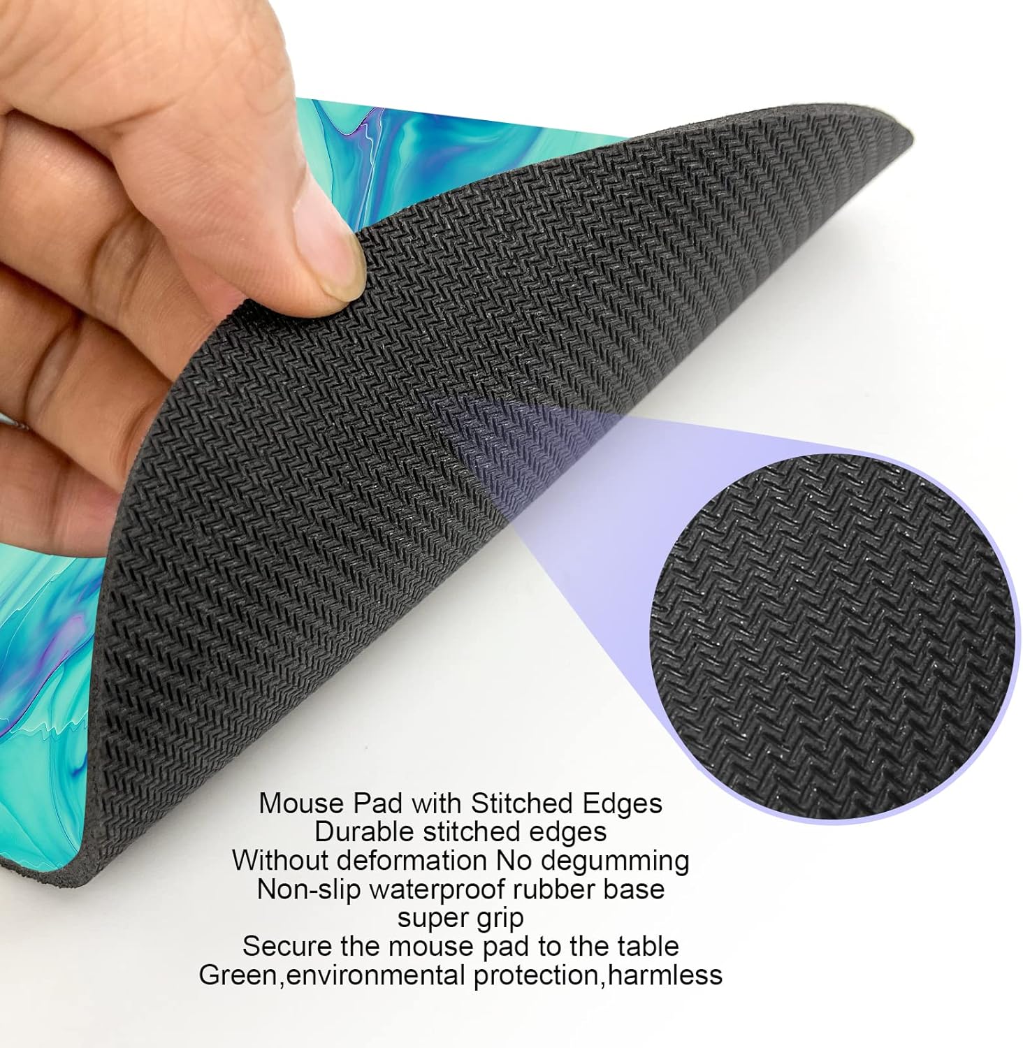 Thumbnail 4 de LF LOIAAFEL Mini Mouse Pad: Non-Slip 6x7 Inch Marble Design, Portable & Durable