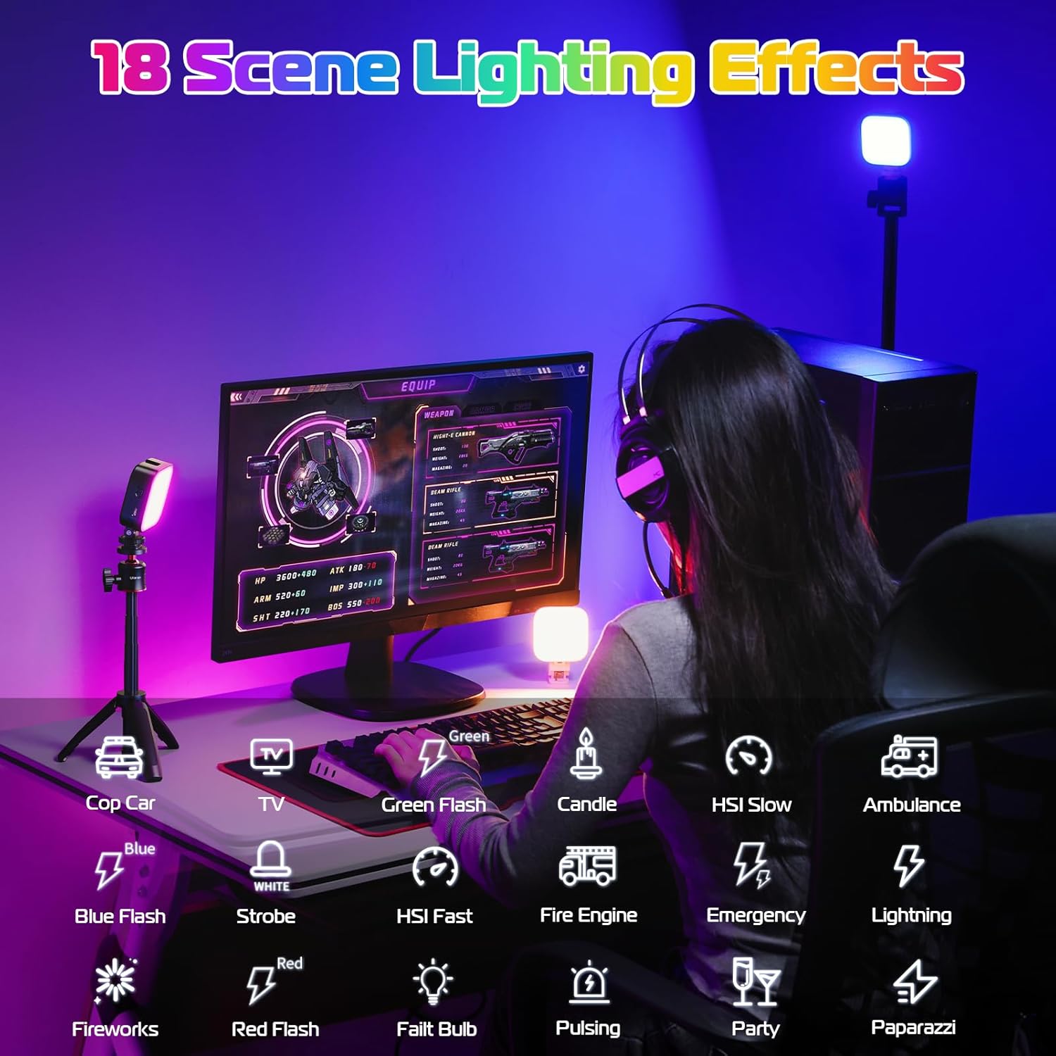 Detalle 2 de ULANZI U60 RGB Videoleuchte mit 2500mAh Akku
