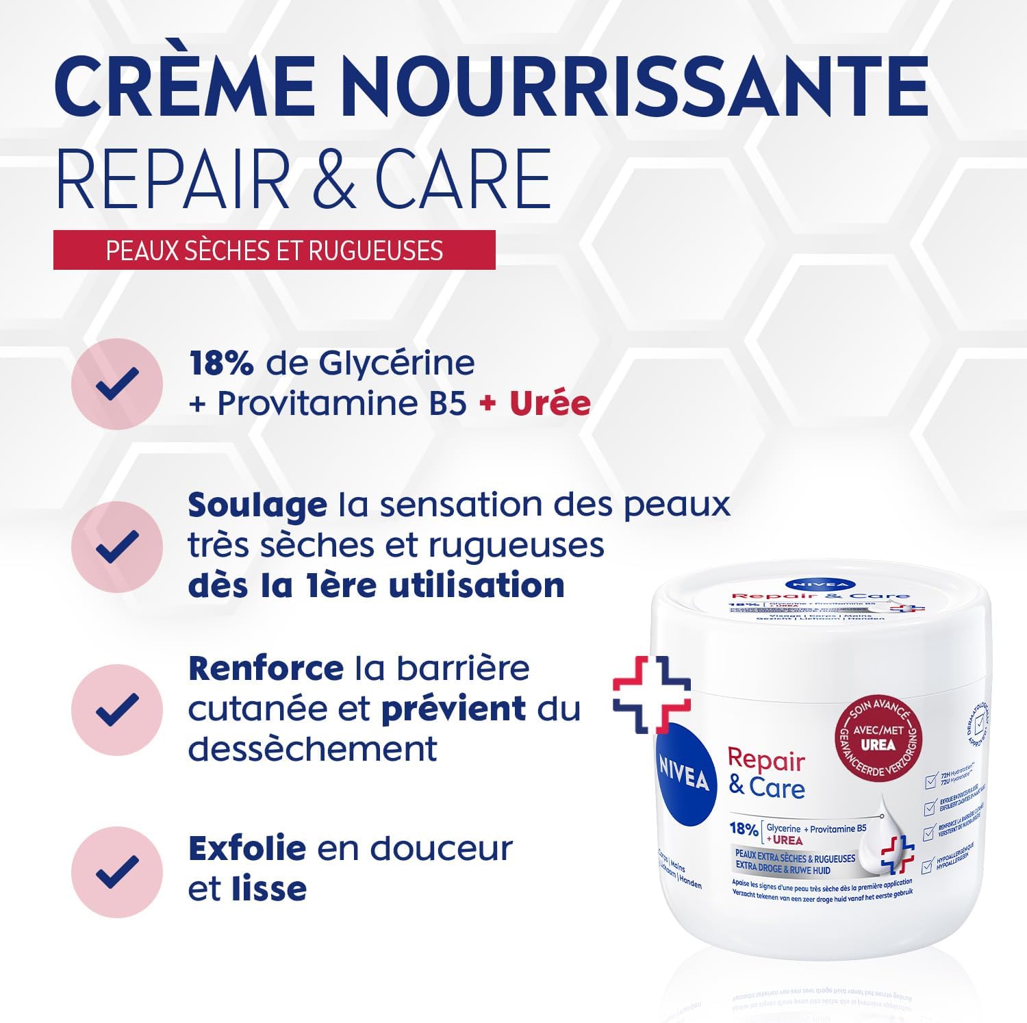 Detalle 2 de NIVEA Repair & Care Crème 400 ml