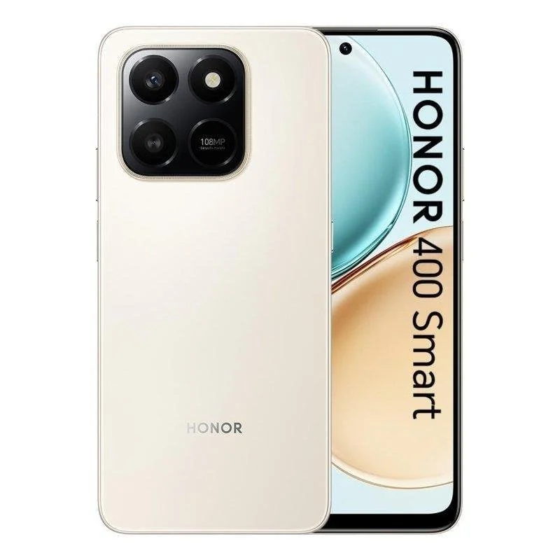 Detalle de HONOR 400 Smart 4G 6GB + 128GB – Pantalla 6.77", batería de 6500 mAh y cámara de 108 MP (Color Oro)