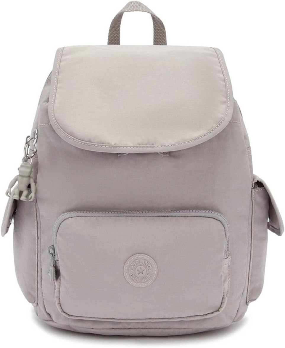Detalle de Kipling City Pack S Mochila Pequeña Grey 🌆