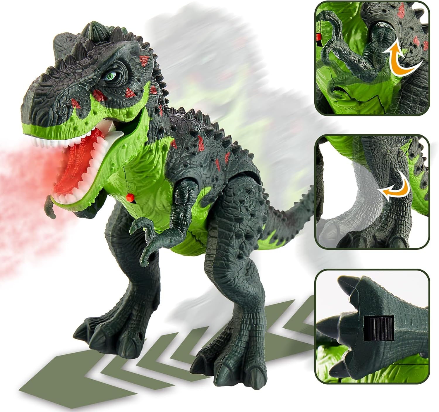 Detalle de HYAKIDS Walking Dinosaur T-Rex Toy with Water Spray, Lights & Roar Sounds (3+ years)