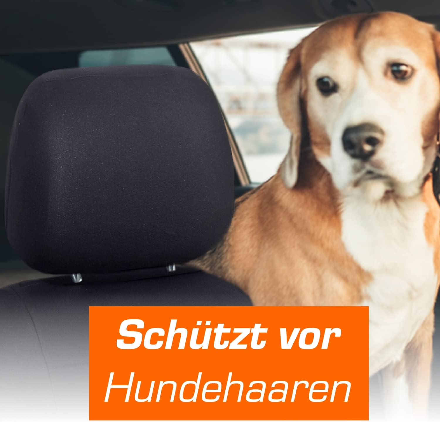 Thumbnail 3 de Upgrade4cars Kopfstützenbezug Set Schwarz