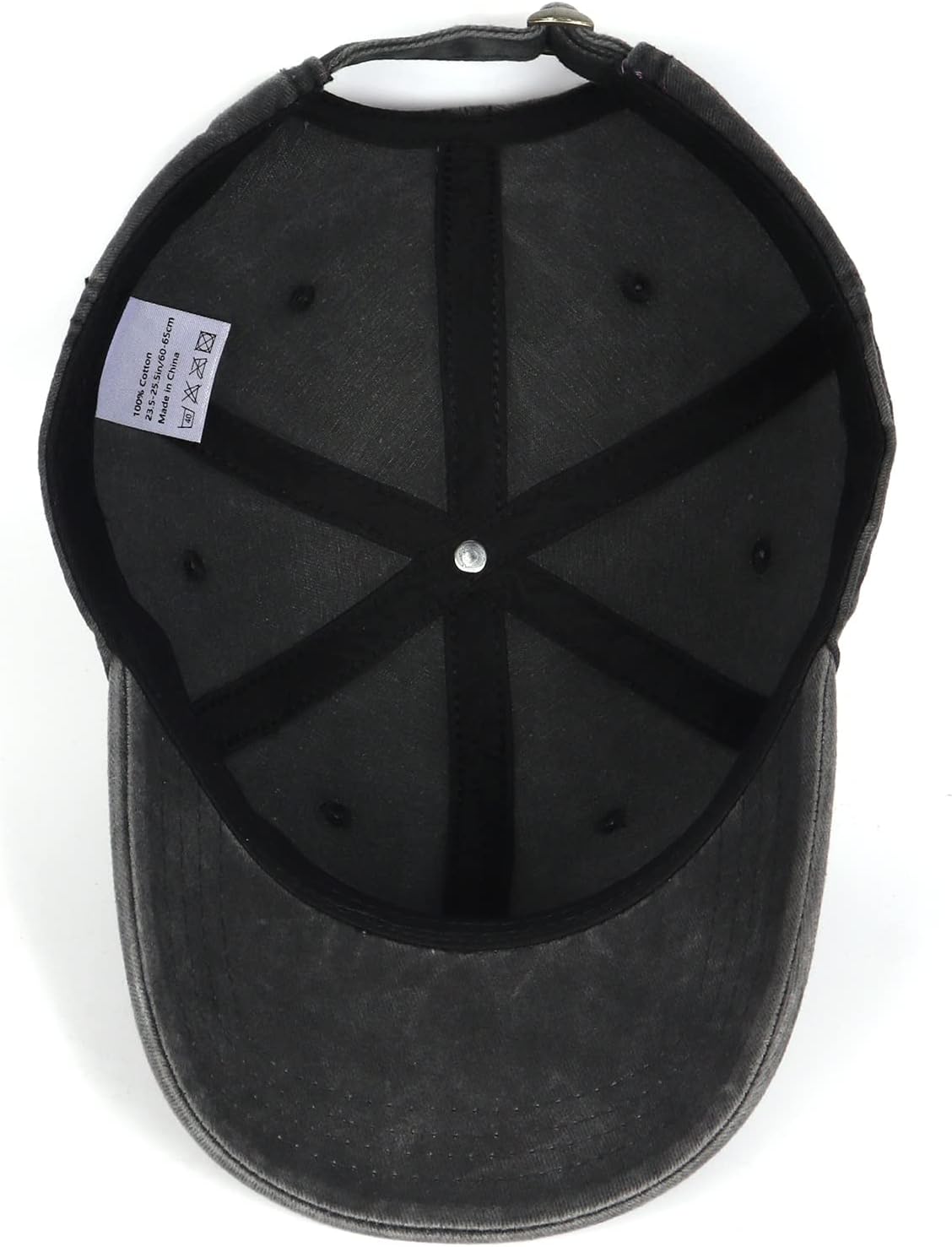 Detalle de Zylioo XL/XXL Washed Cotton Baseball Cap for Big Heads (23.5–25.5 in)