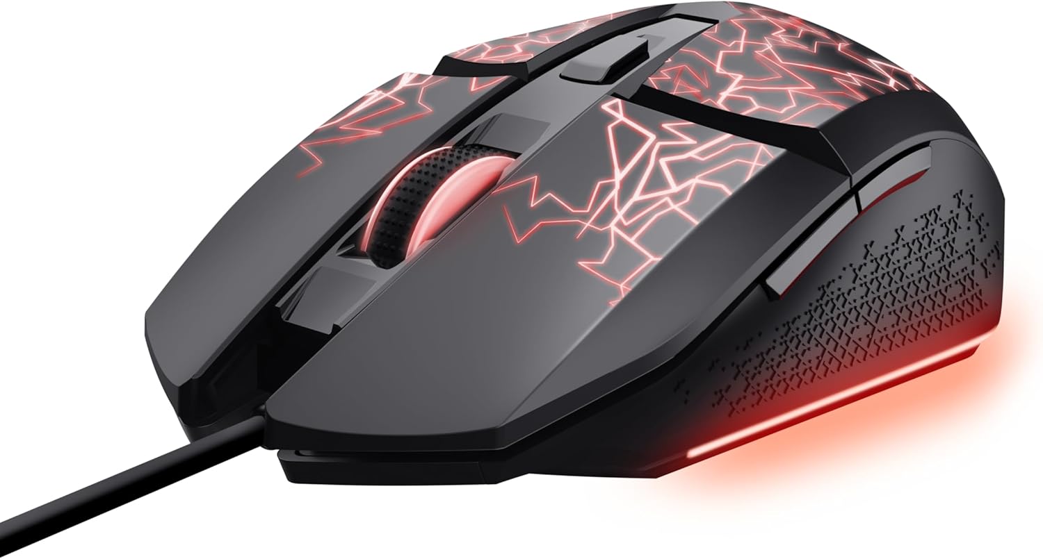 Detalle de GXTrust 1113 Vylax: mouse gaming USB con LED multicolore, DPI 200–6400 e 6 pulsanti programmabili