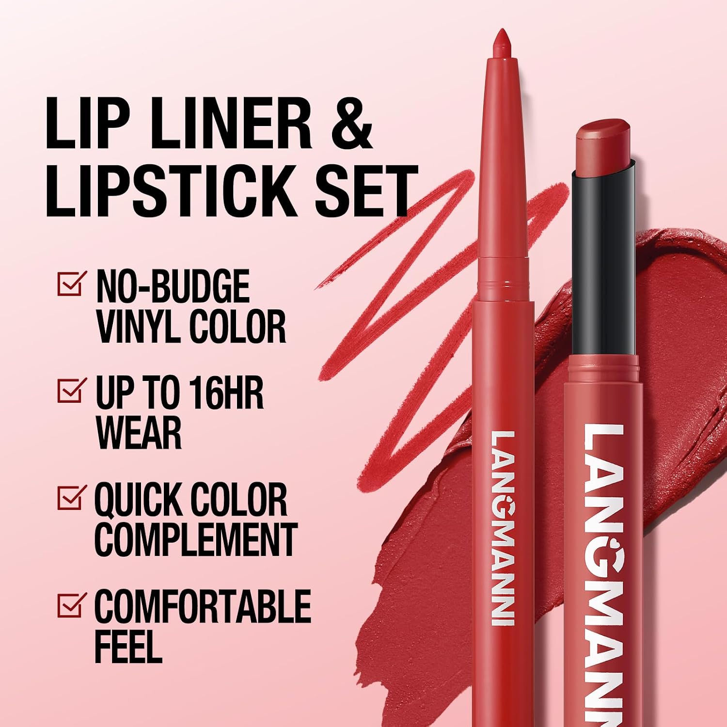 Thumbnail 3 de 12‑er Matte Lippenstift & Lipliner Set – Lang anhaltende, wasserfeste Nude-Töne (Set B)