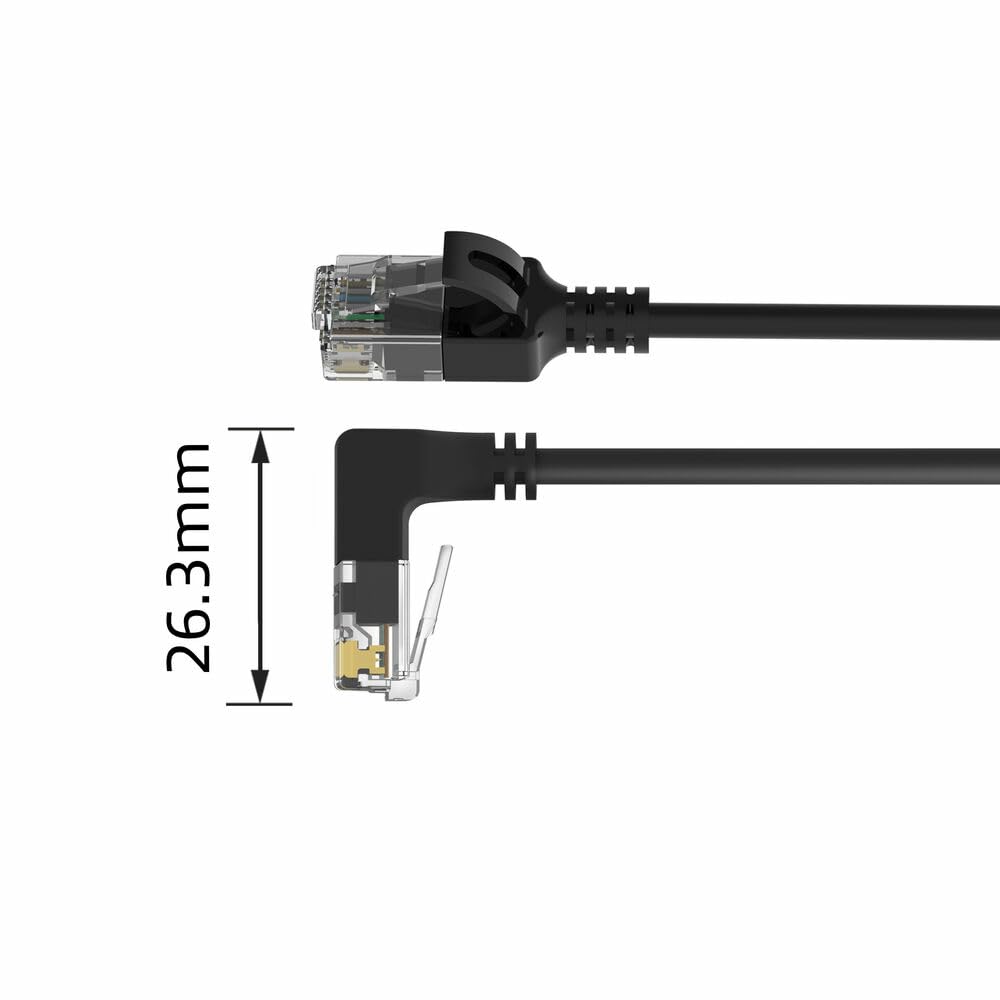 Thumbnail 2 de ACT DC3900 kabel Ethernet Cat 6A U/UTP 0,5 m, cienki, z wtykiem 90° w dół