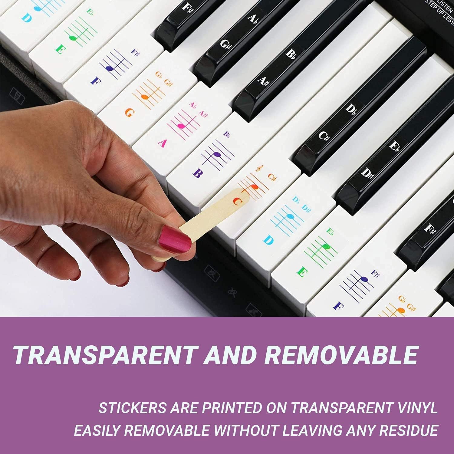 Thumbnail 6 de QMG Piano Note Stickers, Vinyl
