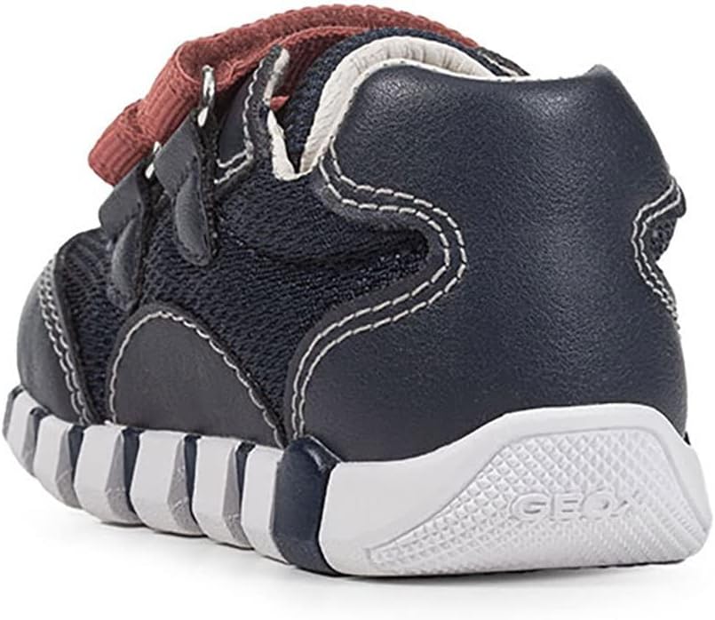 Detalle de Geox Baby Boy's B Iupidoo C Sneaker – Kleinkinders Sneaker aus Synthetik und Vollnarbenleder