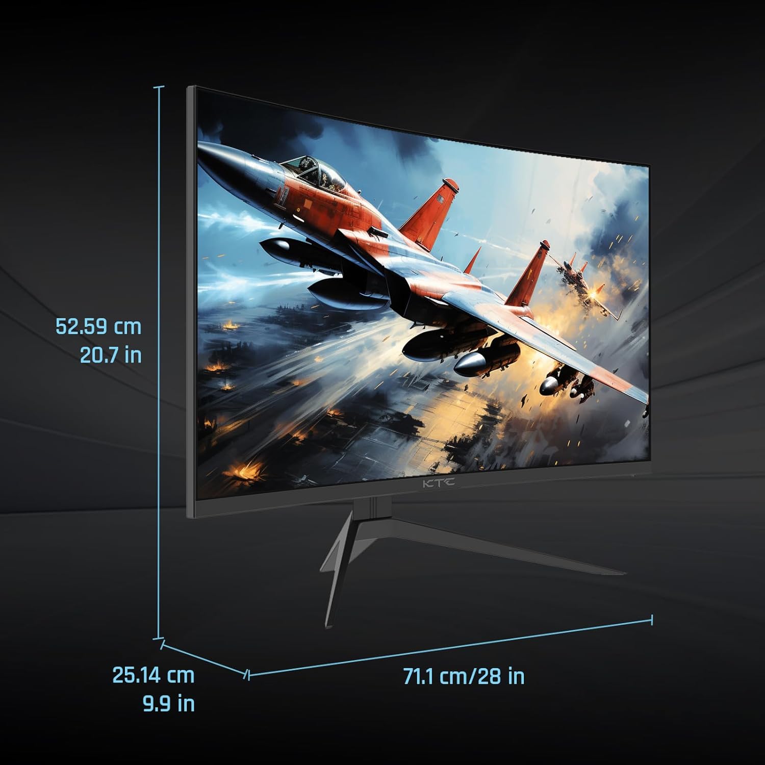 Detalle de KTC 32 Inch Curved Gaming Monitor: 1080p, 240Hz, 1500R VA with HDR10