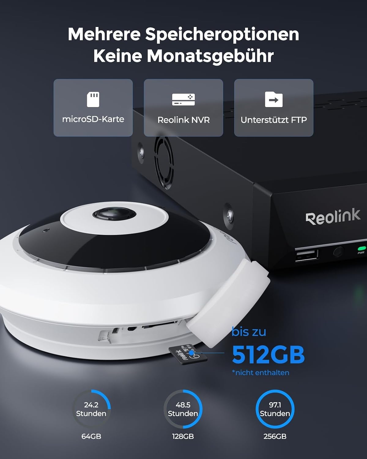 Thumbnail 5 de Reolink 6MP Fisheye PoE Kamera FE-P Weiß