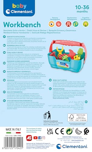 Detalle de Clementoni Banchetto Svita Avvita – Set attrezzi portatile per bambini 10-36 mesi (17042)
