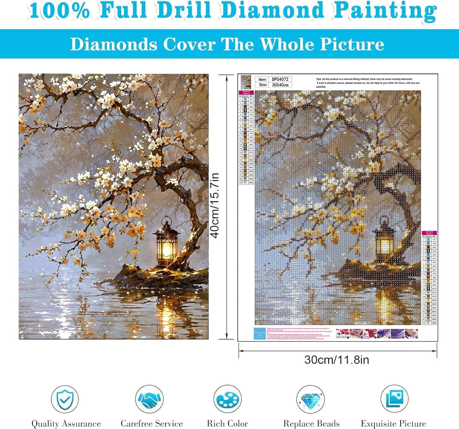 Detalle 1 de RYMILIE Diamond Art Kit, 12 x 16 Inches