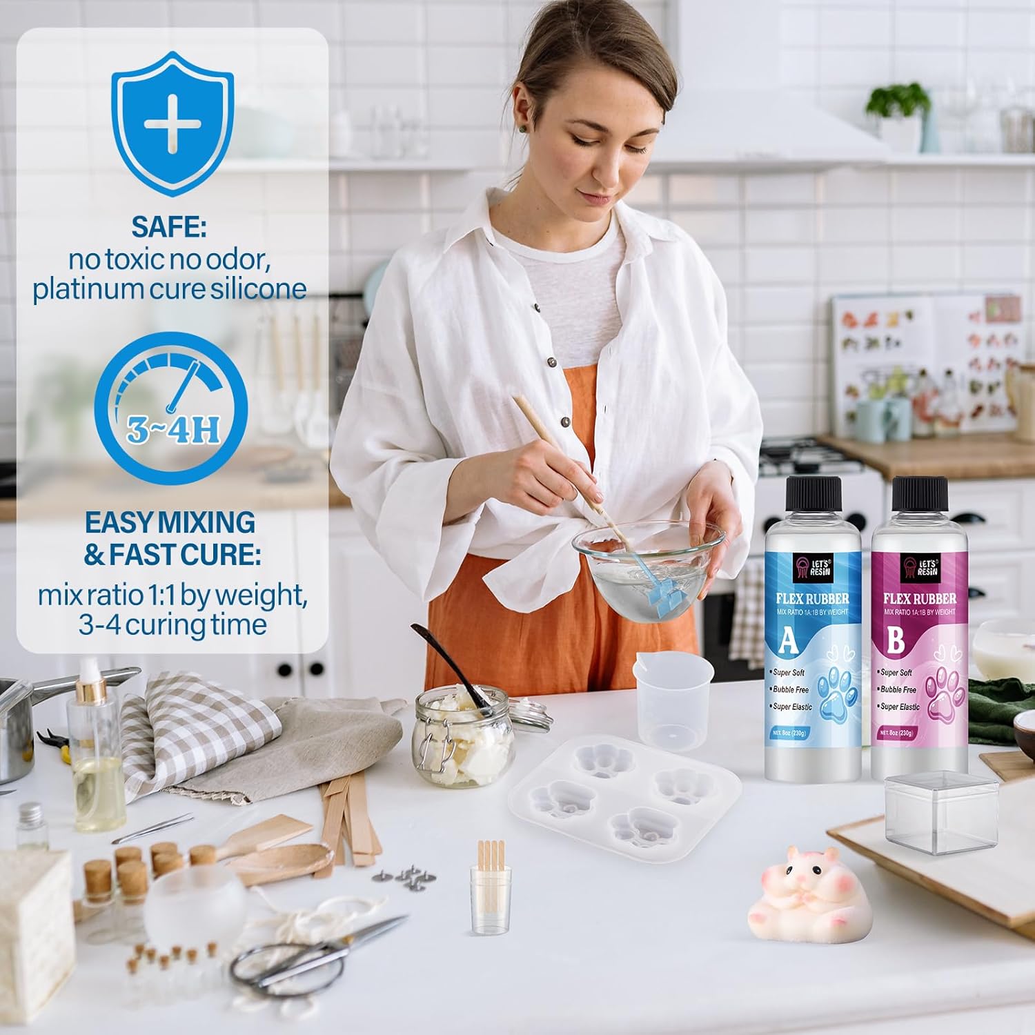 Thumbnail 4 de LET'S RESIN Liquid Silicone for Squishy Maker – 16oz All-in-One 1:1 Kit