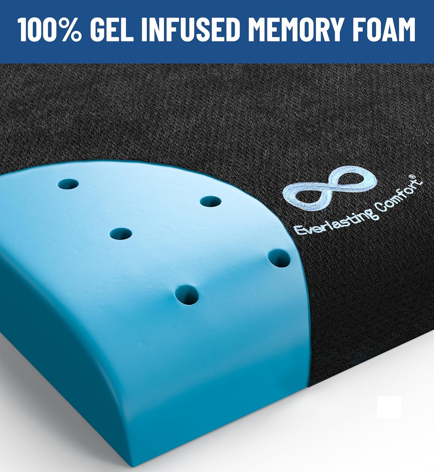 Detalle de Everlasting Comfort Ventilated Gel Memory Foam Wheelchair Cushion