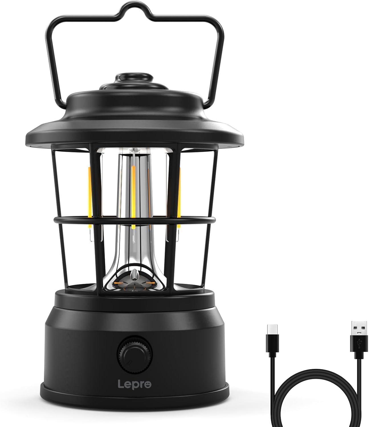 Detalle de Lepro Lampe Camping Rechargeable — 4 Modes, 3600 mAh et Power Bank, IPX4