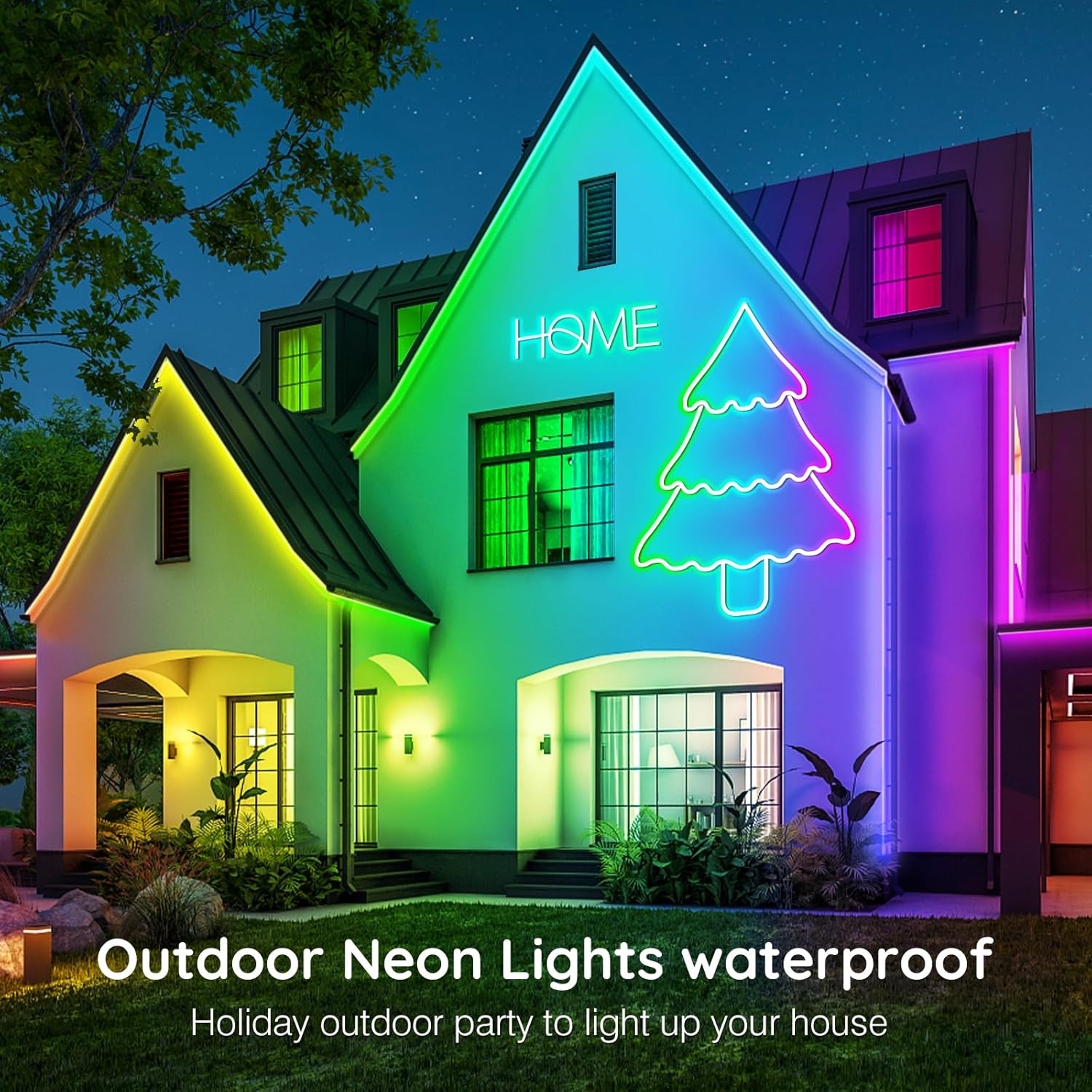 Detalle de LETIANPAI 6m Neon LED Strip – Flexible RGB Neon-Lichtleiste mit App & Fernbedienung, IP65 wasserdicht