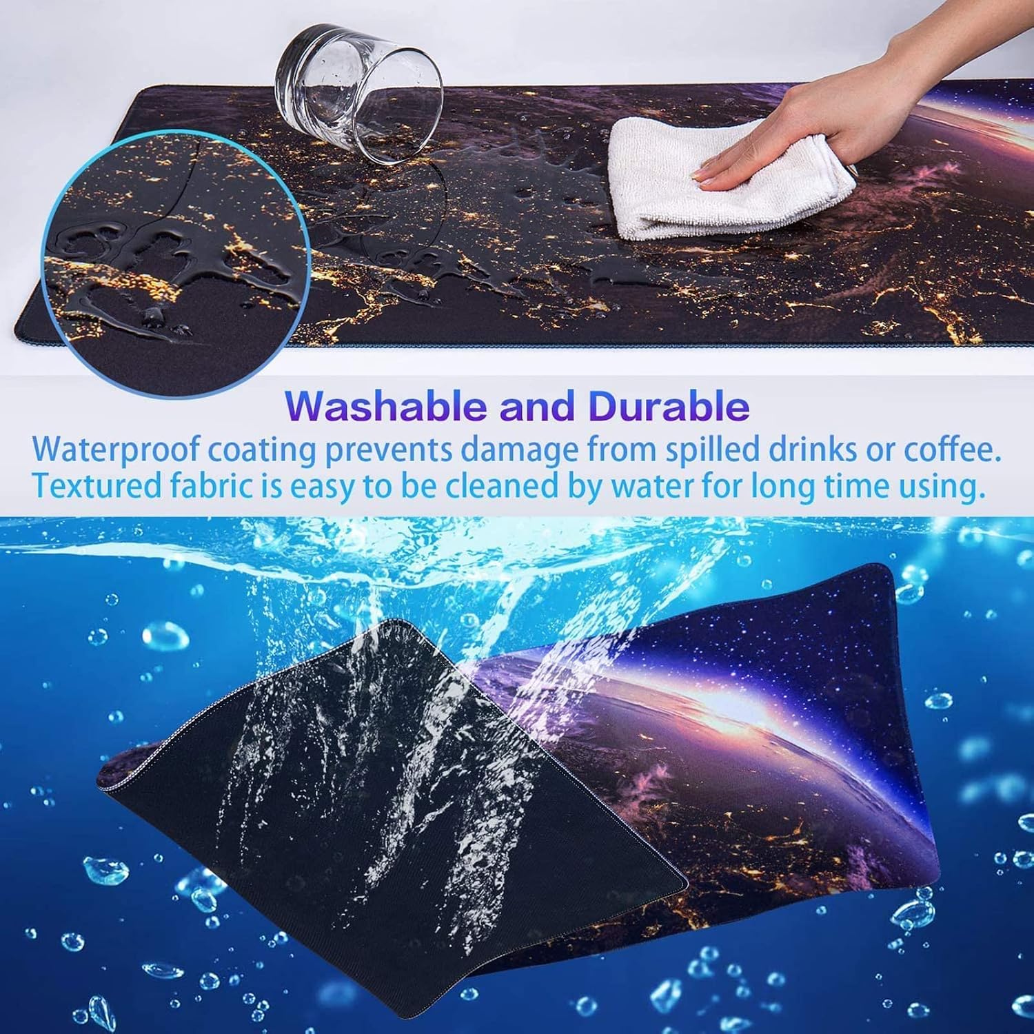 Thumbnail 2 de Abetcabe Gaming Mouse Pad Extended XXL (800 x 400 mm) – Gold-City Light
