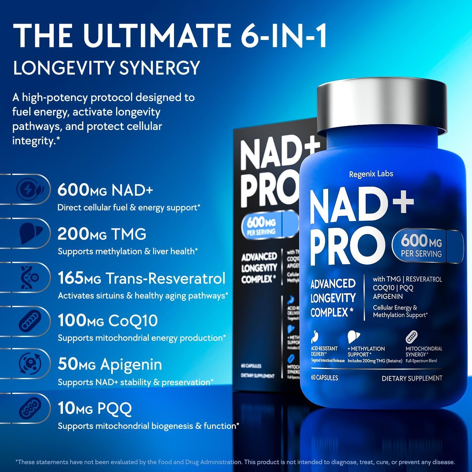 Detalle 2 de NAD+ Complex Supplement 600 mg