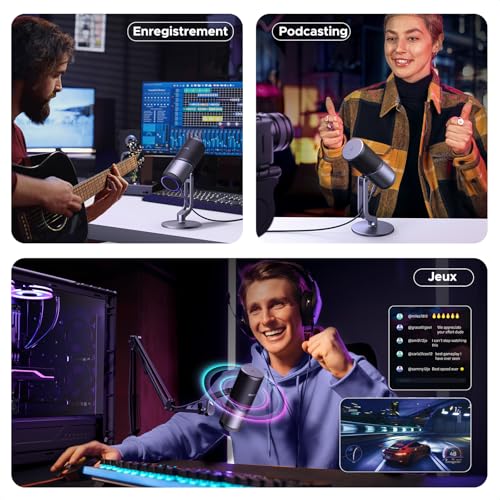 Thumbnail 8 de UGREEN Micro Gaming Microphone USB à Condensateur 96KHz/24bit — clair, rapide et avec ambiance RGB