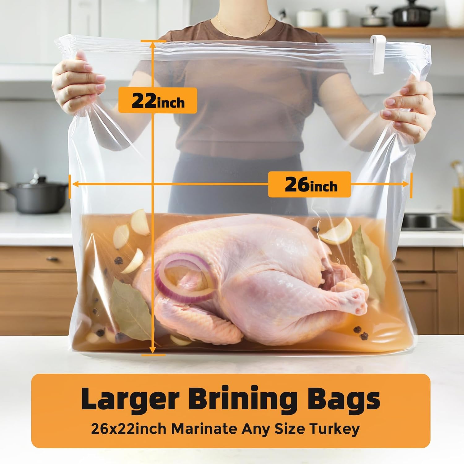 Detalle 2 de Turkey Brining Bags 26 x 22 in