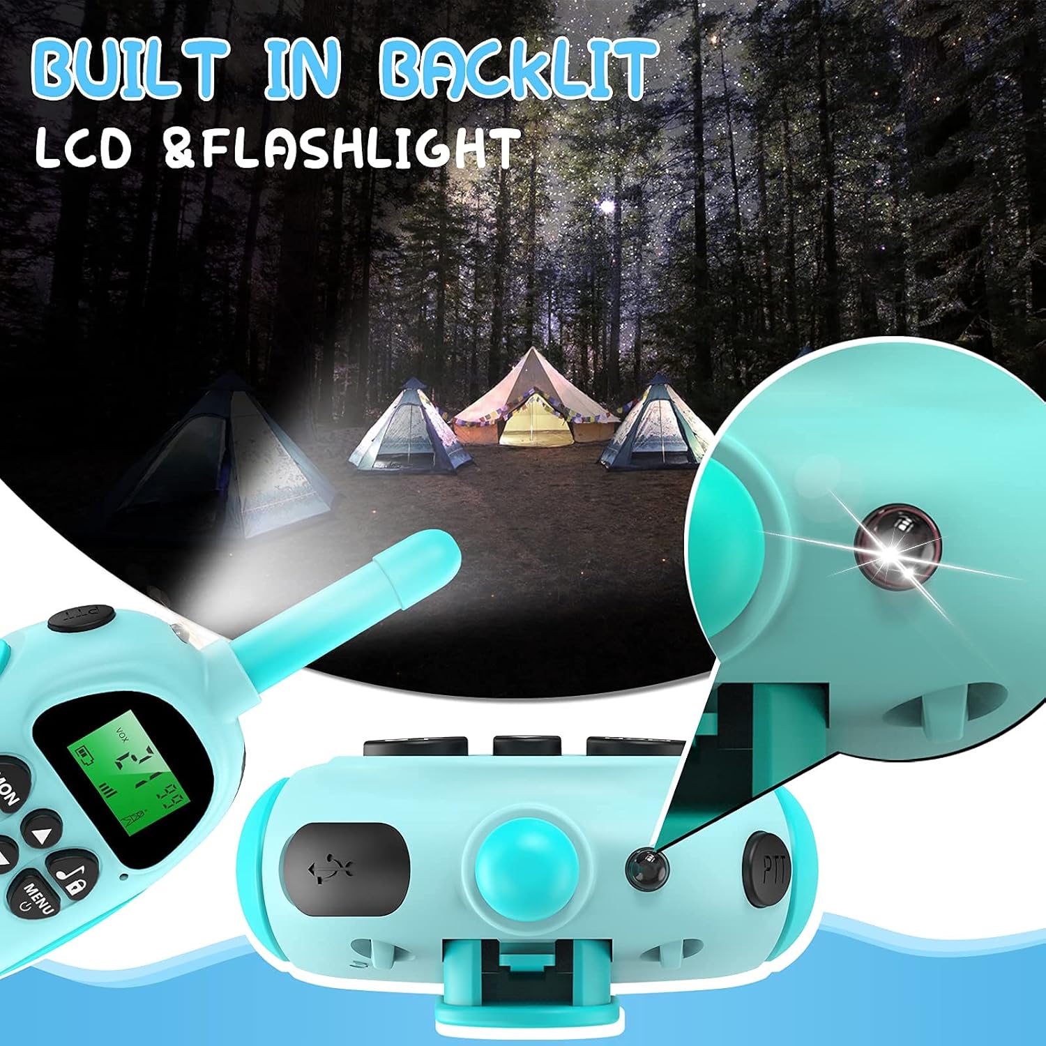 Thumbnail 6 de Uleway Walkie Talkie Bambini 16 canali con torcia 🎧