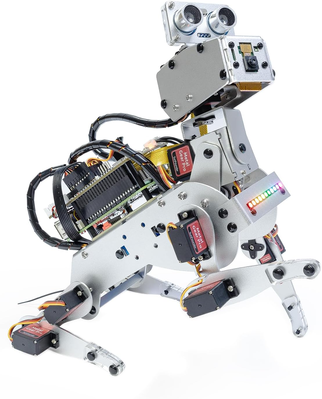 Detalle de SunFounder PiDog AI: Cane robot per Raspberry Pi 5/4/3B+/Zero 2W con multi-LLM, sensori e controllo da app