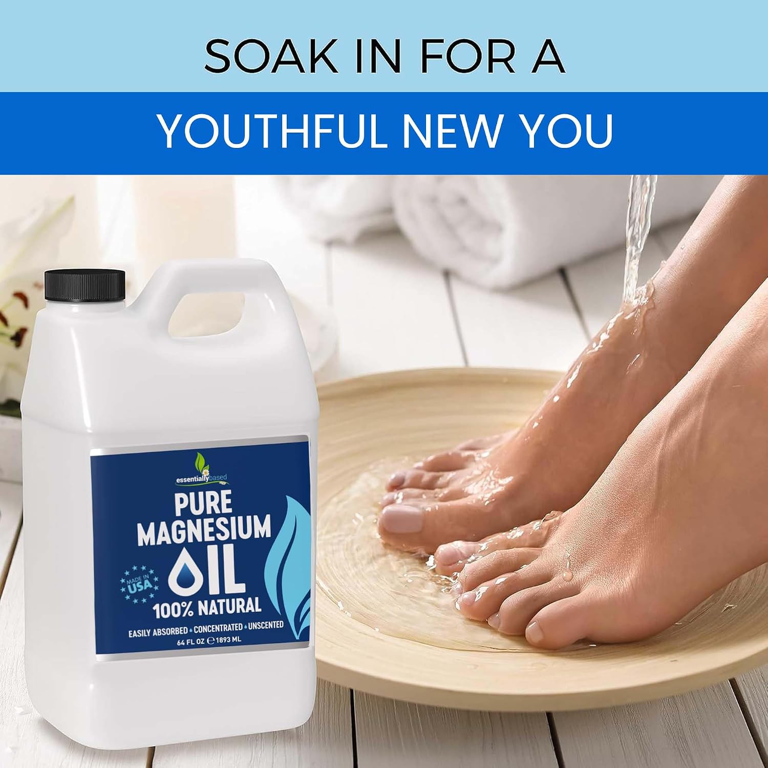 Thumbnail 6 de Pure Magnesium Oil Spray 64oz: Extra Strength Topical Magnesium for Sleep, Muscle Pain & Cramps (Made in USA)