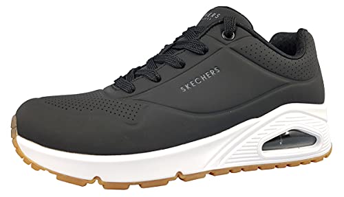 Detalle 2 de Skechers Damen Uno Stand On Air Sneaker – Schwarz Durabuck, Größe 39 EU