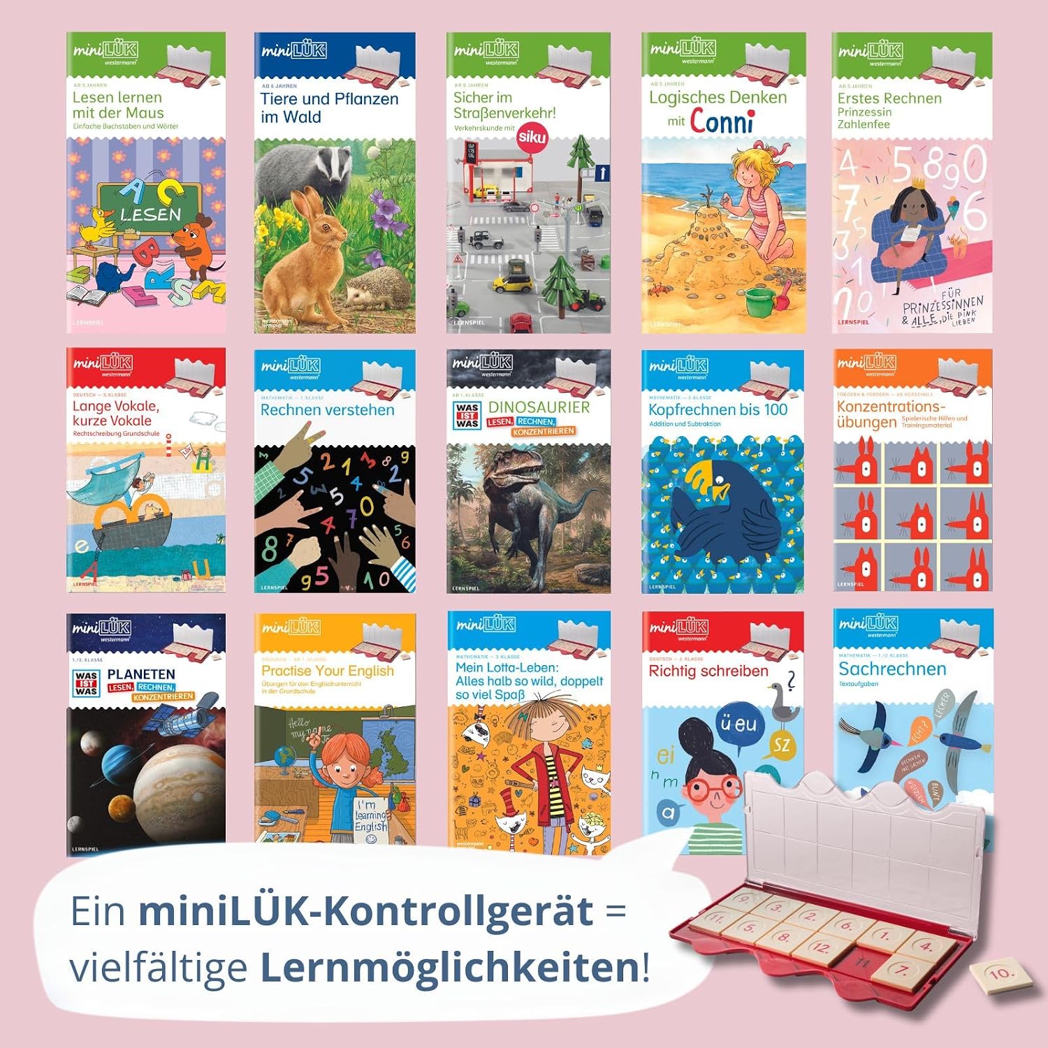 Thumbnail 2 de miniLÜK jubileum-controleapparaat met transparant deksel, goudkleurig