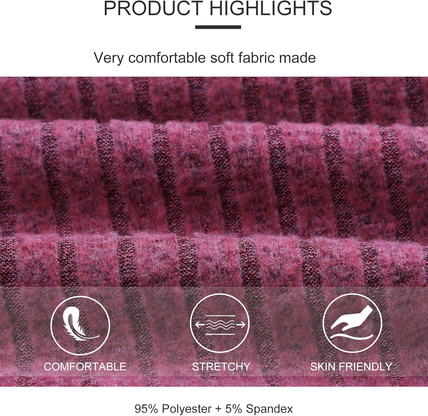 Thumbnail 5 de Zetieny Strickkleid für Damen mit A-Linien-Schnitt und Rundhalsausschnitt – Langarm, knielang für Herbst/Winter