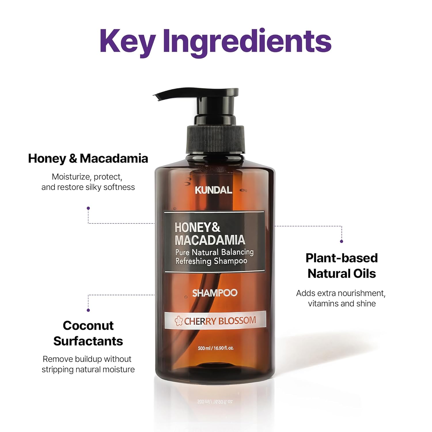 Thumbnail 3 de KUNDAL Korean Shampoo and Conditioner Set (Cherry Blossom) with Argan & Macadamia Oil — Sulfate-Free