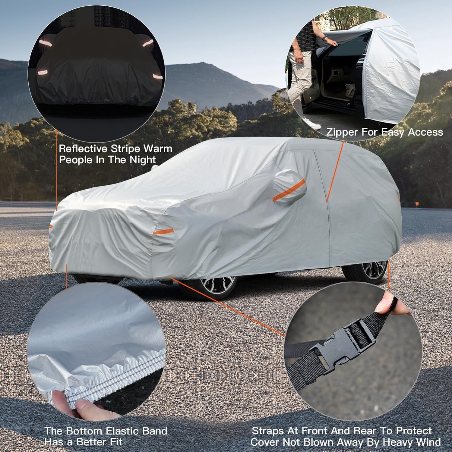 Thumbnail 3 de Kayme Estate Car Cover Waterproof Breathable for 450–485 cm Estate Models