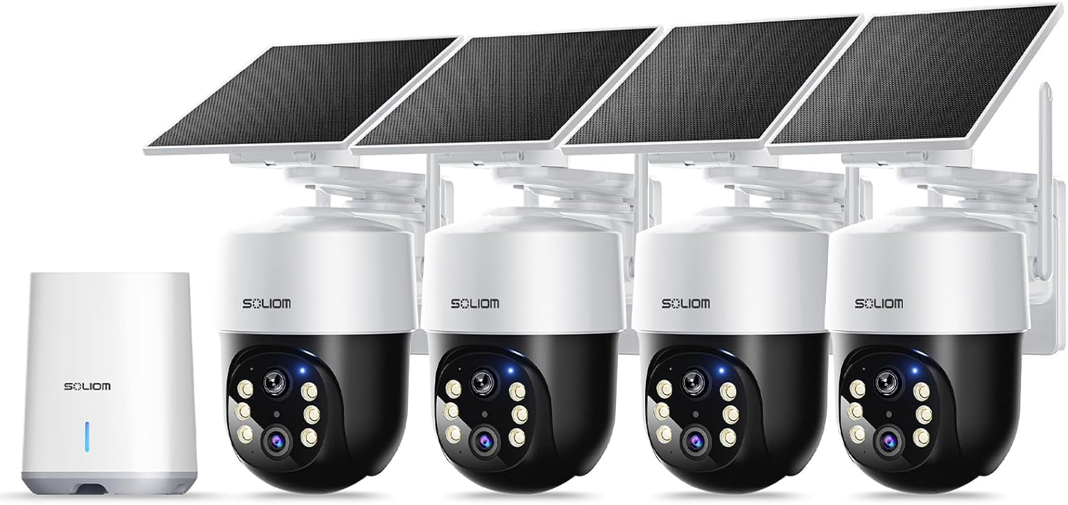 Detalle de SOLIOM 4-Cam Kit 8MP Wireless Outdoor Cameras