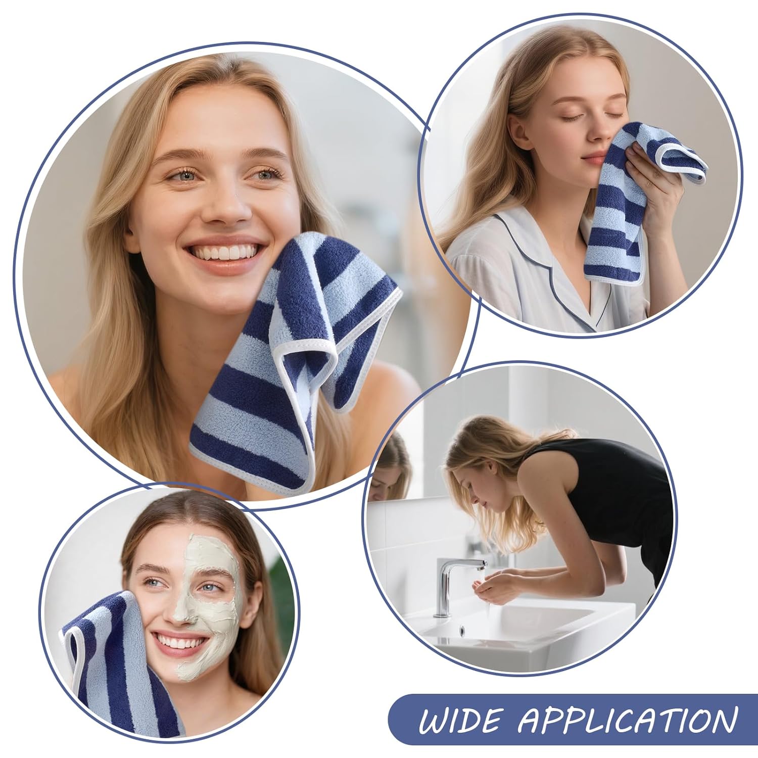 Thumbnail 6 de SINLAND Microfiber Facial Cloths Fast Drying Washcloths (12inch x 12inch) – Soft Makeup Remover & Washcloths Set