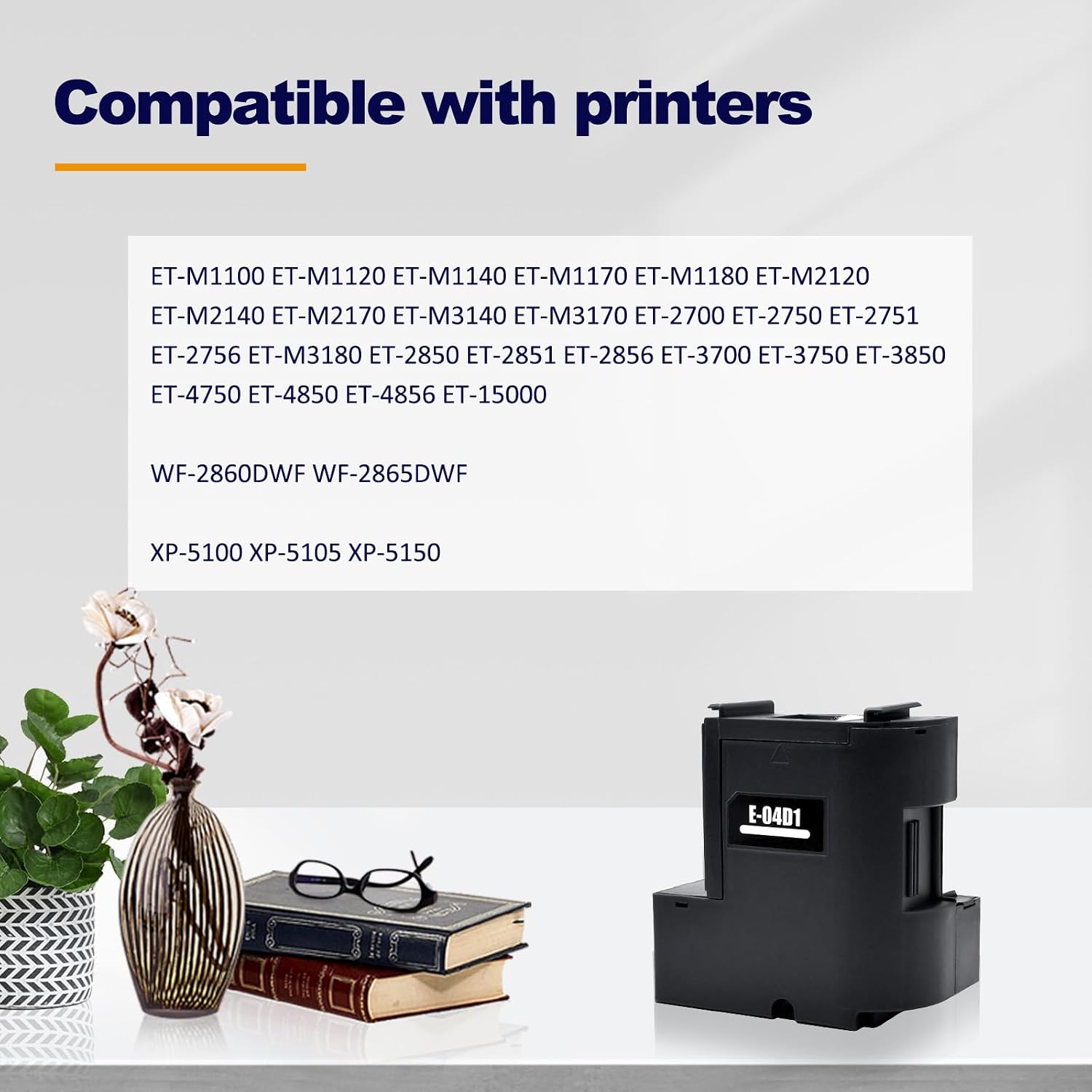 Detalle de LAIPENG T04D1 Scatola di Manutenzione compatibile per ET-M2750 ET-4750 e altre stampanti