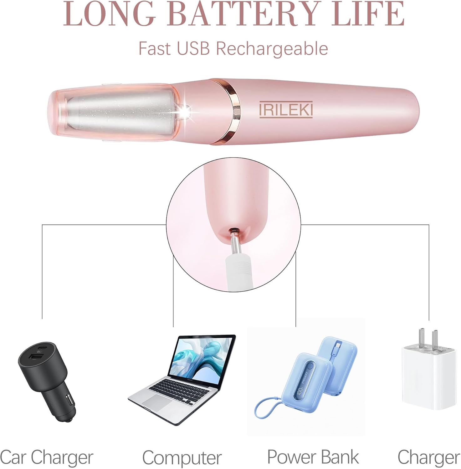 Thumbnail 4 de Dissolvant de callosités électriques pour les pieds rechargeable avec 2 têtes