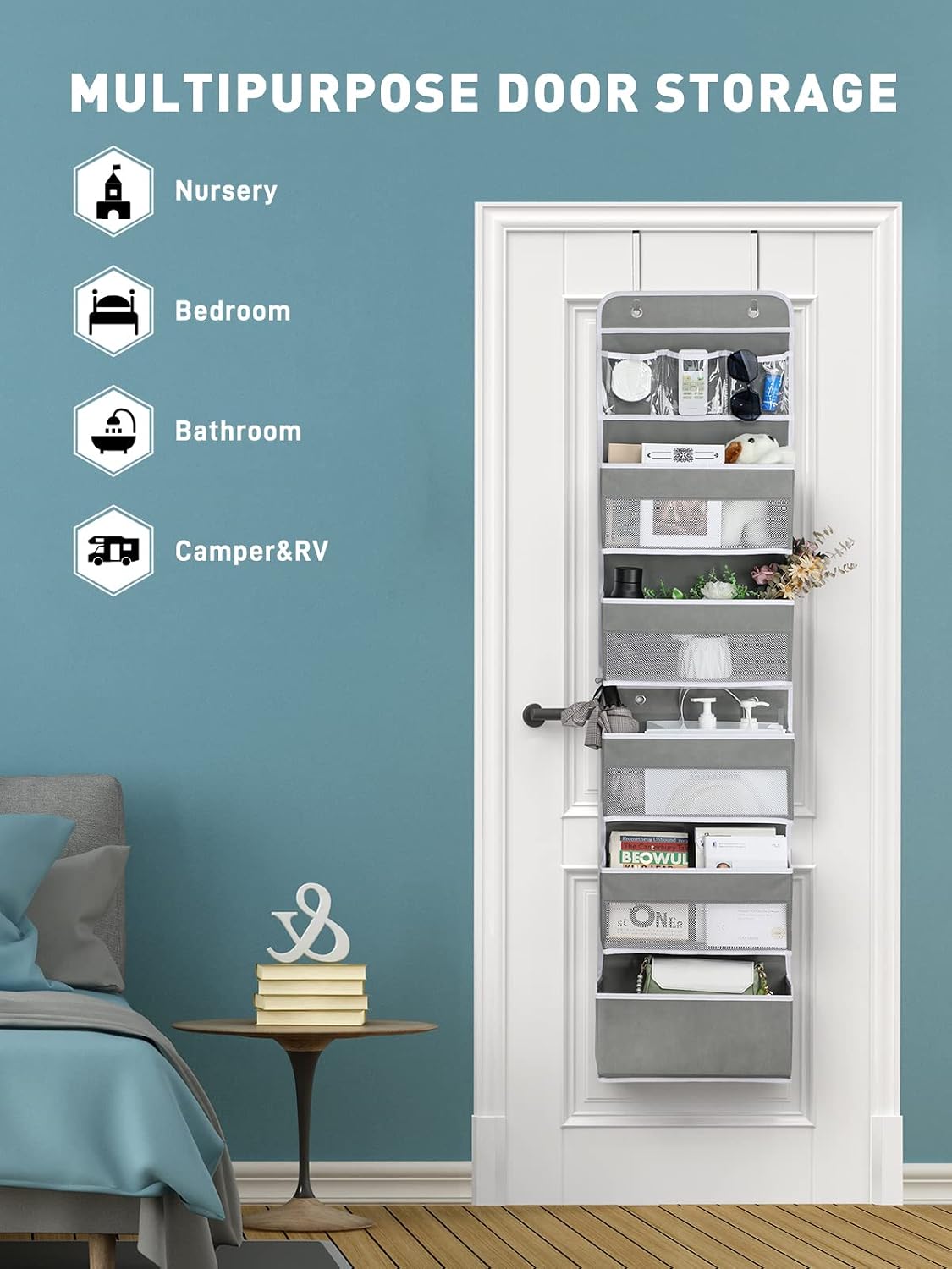 Thumbnail 3 de Yecaye Organization and Storage 01 6-Tier Over-the-Door Organizer, Grey