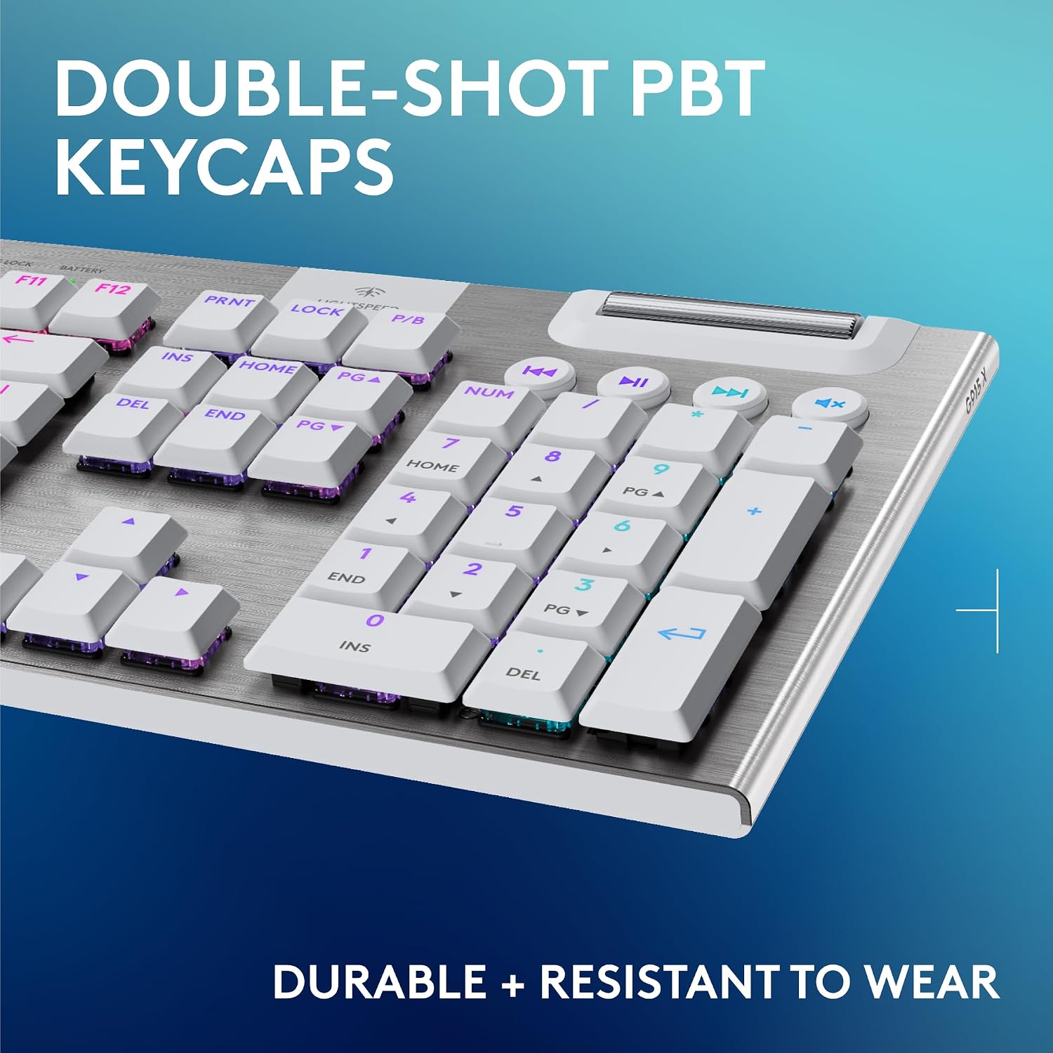 Thumbnail 6 de Logitech G915 X LIGHTSPEED Tactile Wireless Gaming Keyboard, White