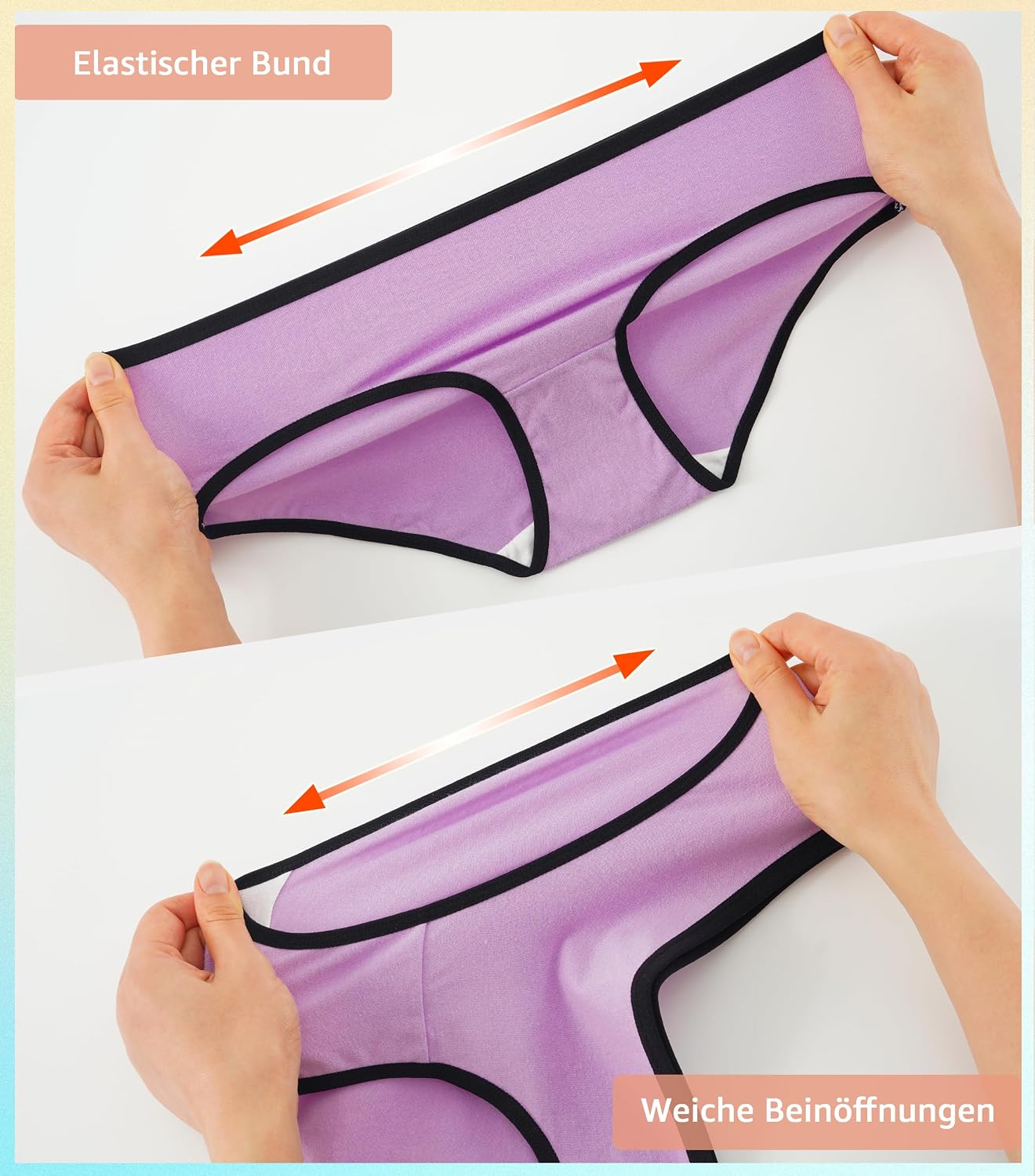 Detalle 2 de INNERSY Unterhosen Mädchen Baumwolle – Bequeme Slips im 6er Pack für Teenager (8–16 Jahre)