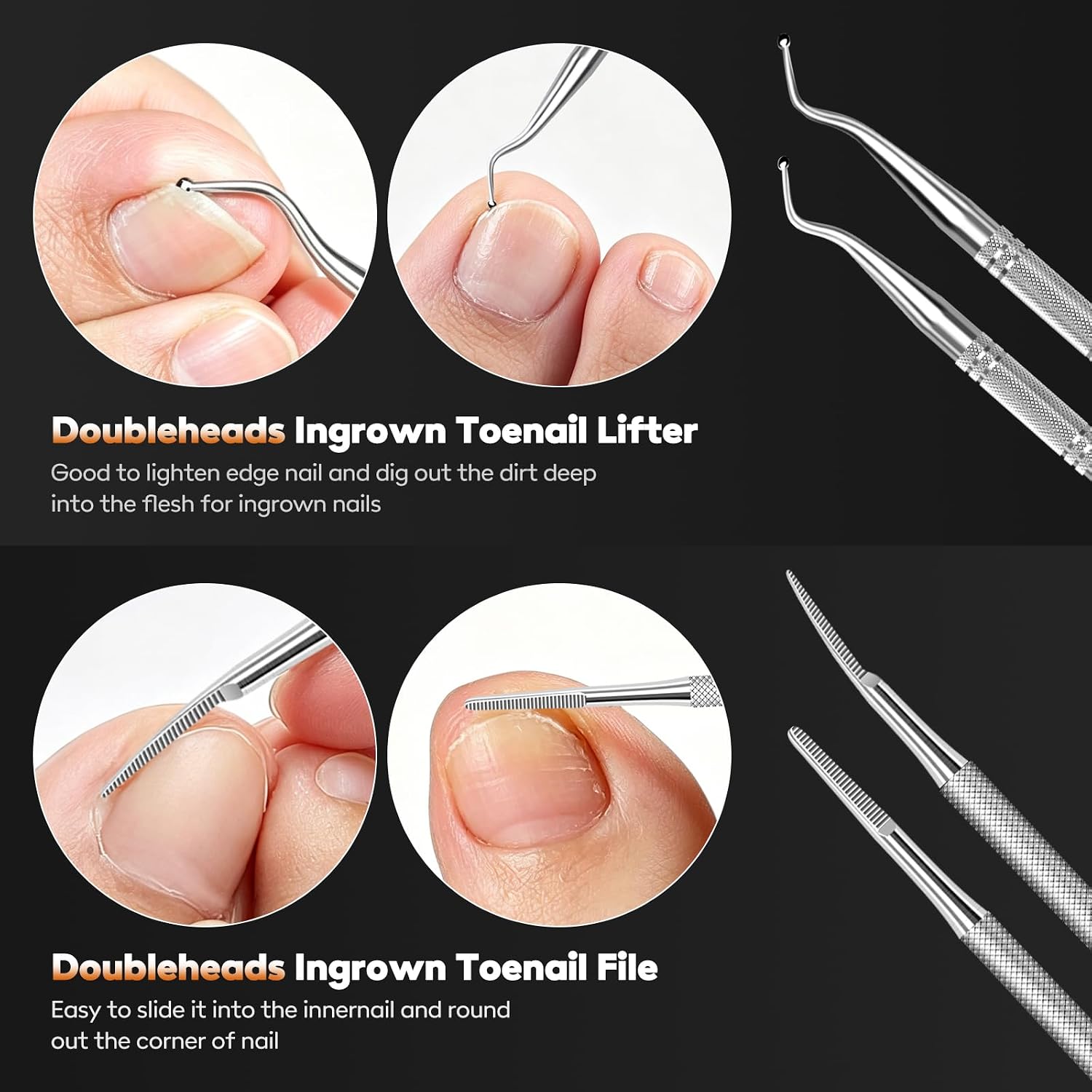 Thumbnail 5 de Nagelknipser Set für Dicke & Eingewachsene Zehennägel – 7-in-1 Edelstahl Pediküre mit scharfer Klinge