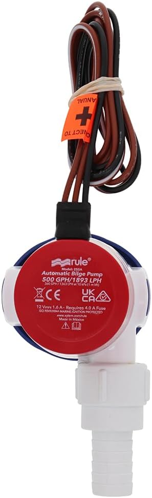 Detalle de Rule 25SA 500 GPH Electronic Sensing Bilge Pump, 12 V with Manual Override
