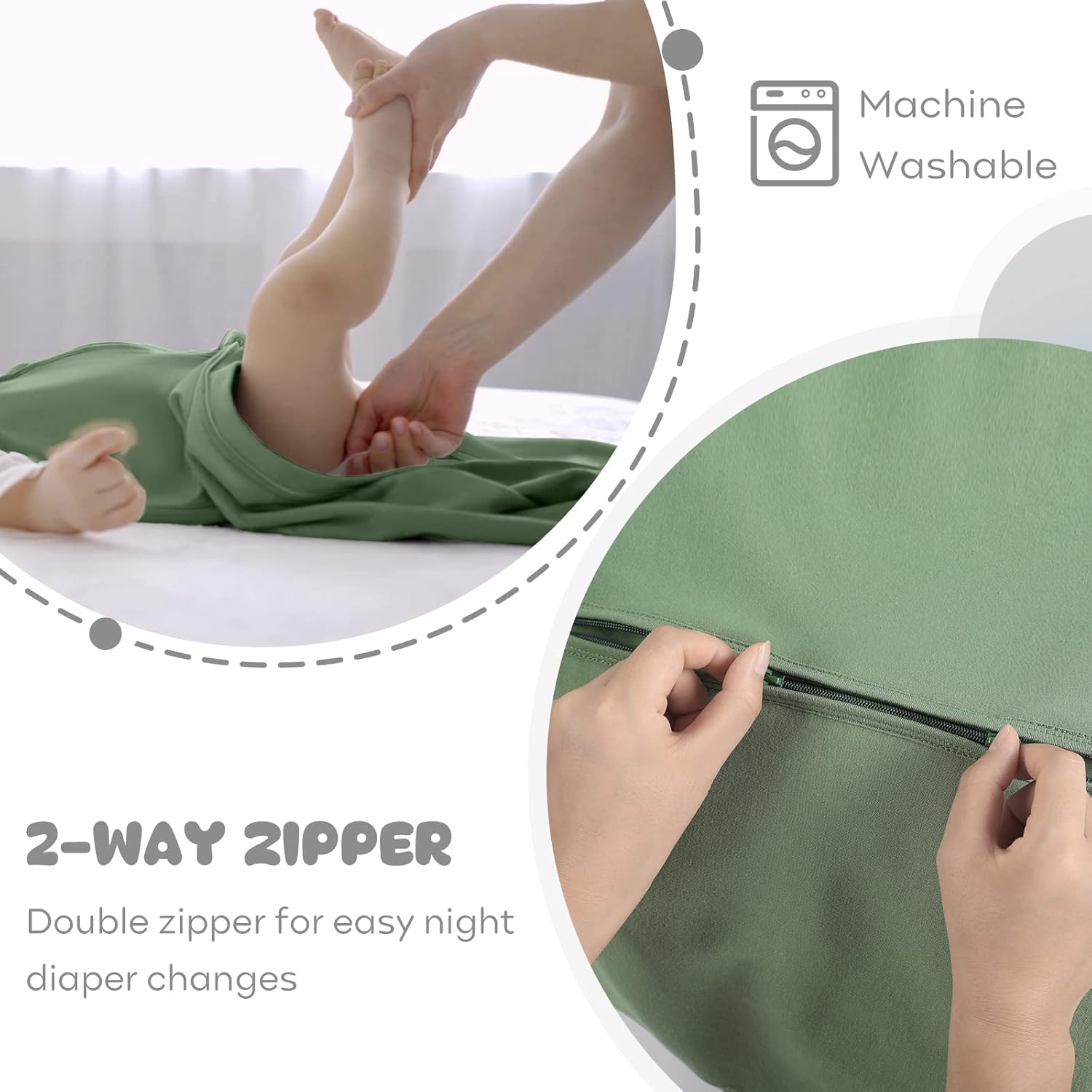 Thumbnail 6 de Yoofoss Baby Sleeping Bag 0.5 Tog – 18-24 Months (3 Pack) in 100% Organic Cotton
