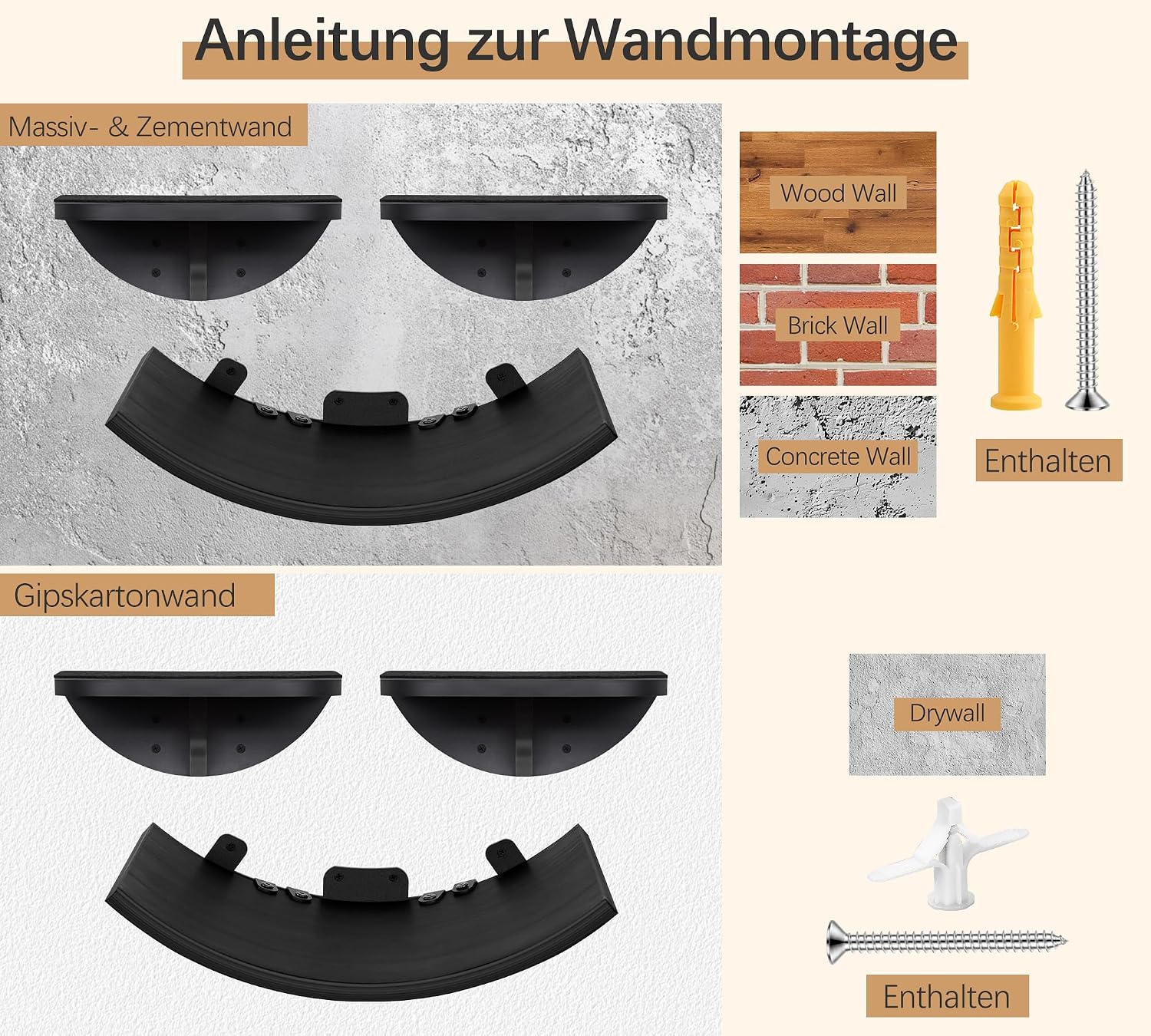 Detalle 2 de Gebogenes Katzen-Wandregal: Wandmontierte Kletterwand mit Schaumstoffkissen aus HDPE-Material