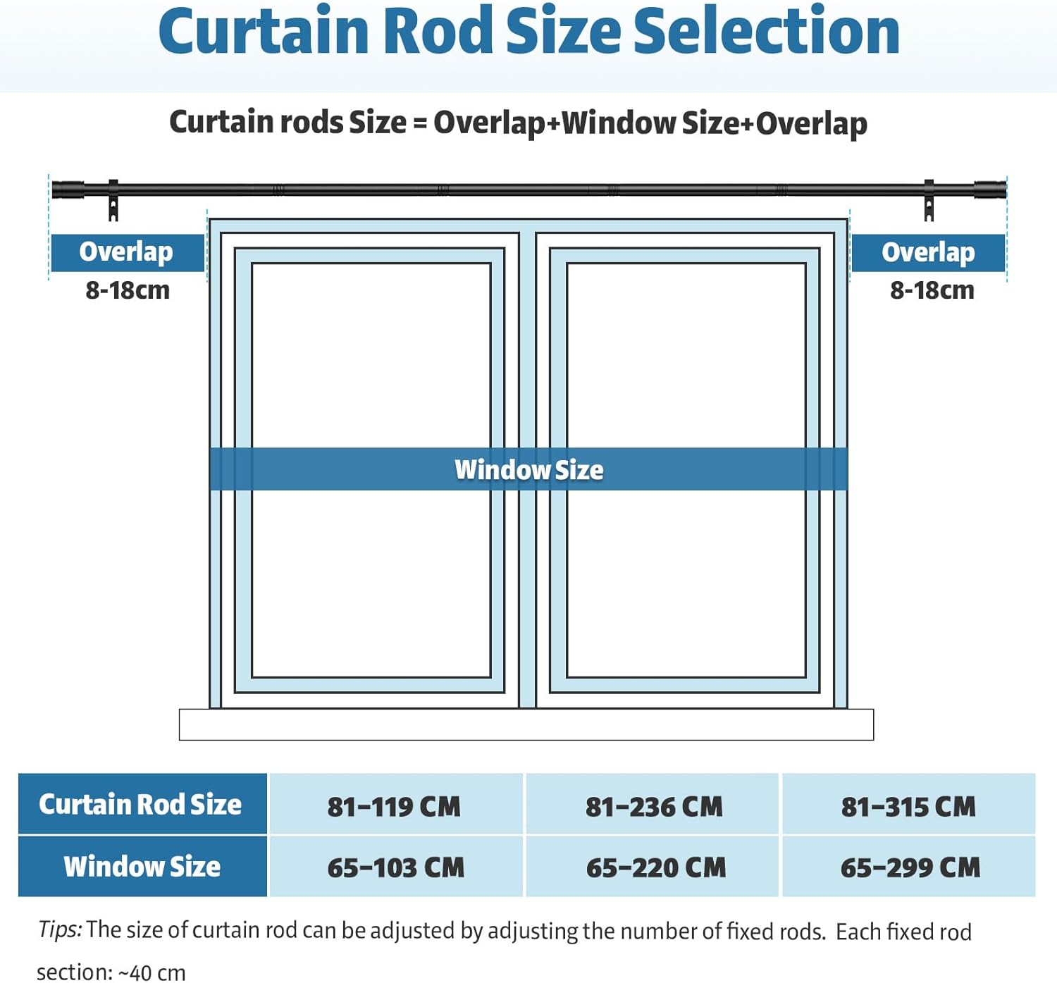 Thumbnail 6 de TRAROD 81-236 cm Black Curtain Pole