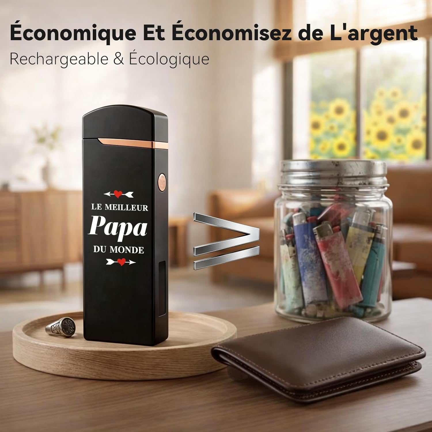 Thumbnail 6 de Briquet électrique rechargeable Coquimbo Arc Double, cadeau Fête des Pères