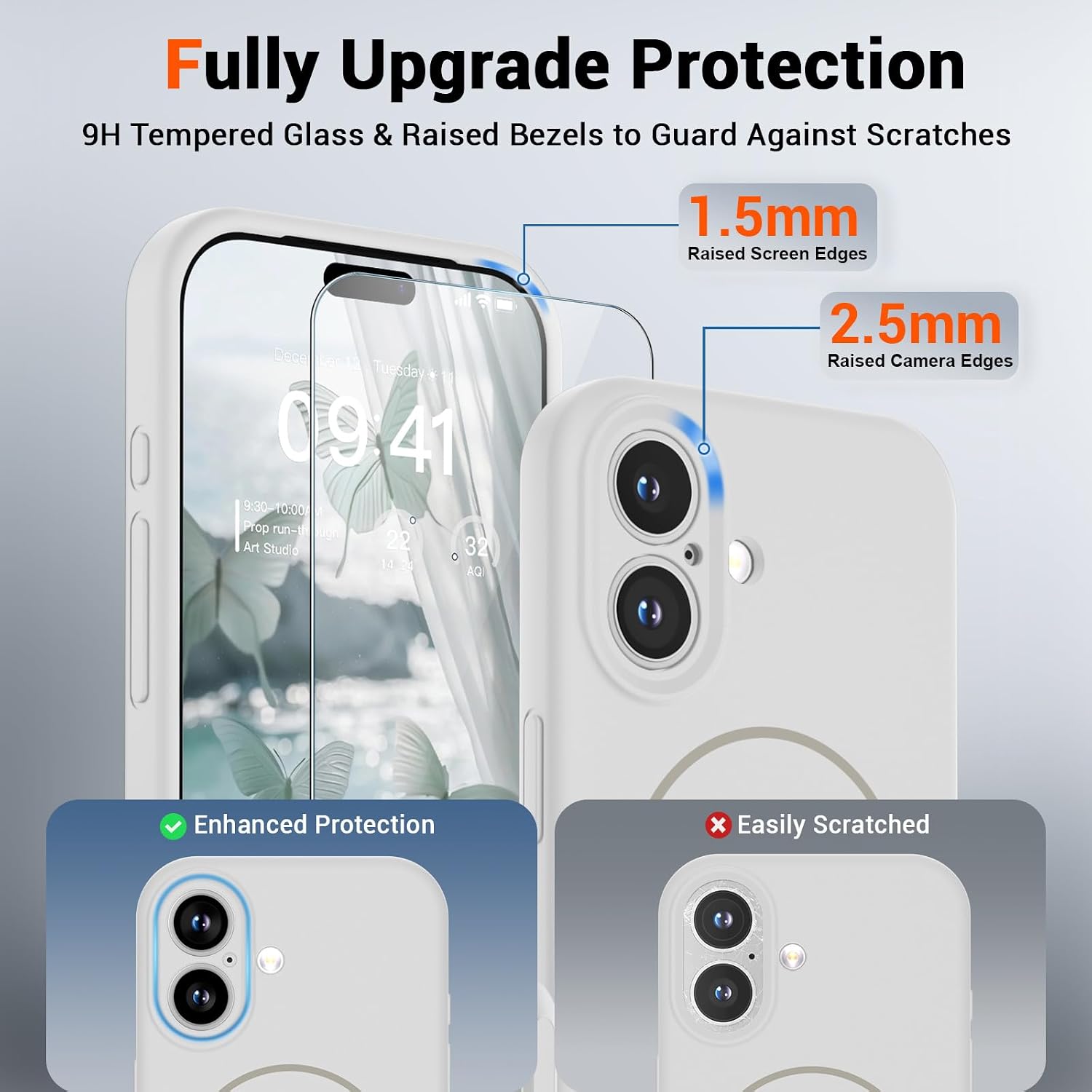 Detalle de SUPFINE Magnetic Case for iPhone 17 (6.3") with MagSafe, Screen Protector, and Full Camera Protection