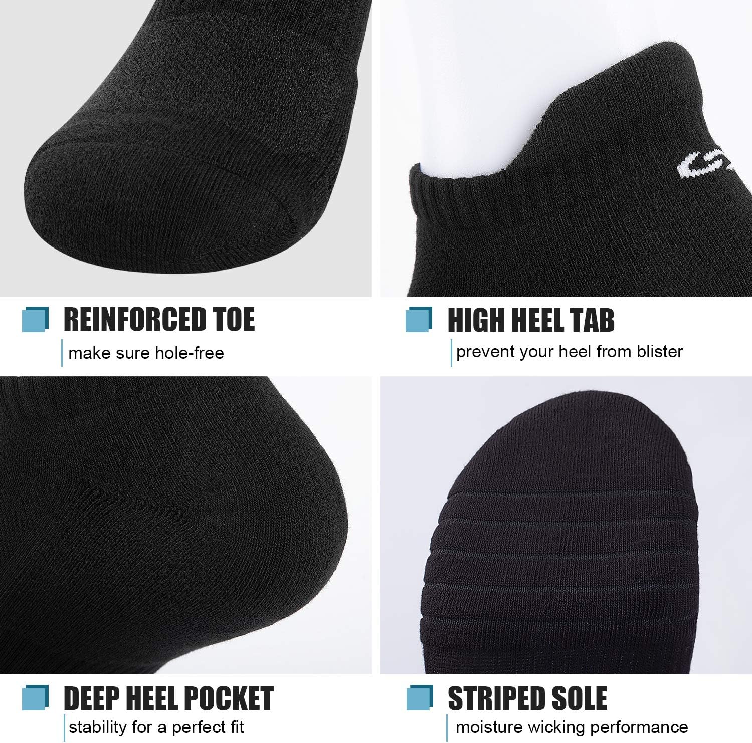 Detalle de Natugloe trainer socks, 6 pairs ankle