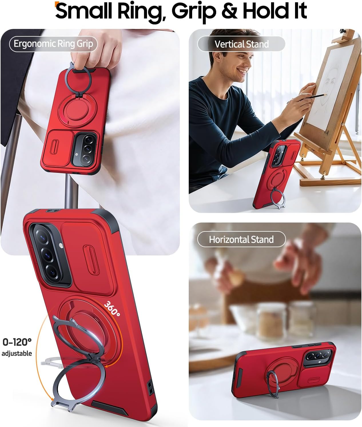 Thumbnail 4 de AOUIA Samsung A37 case with 2 pack screen