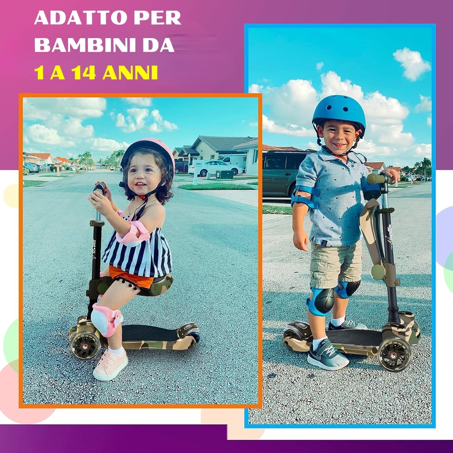 Detalle de Hurtle ScootKid Monopattino 3 ruote 20 kg